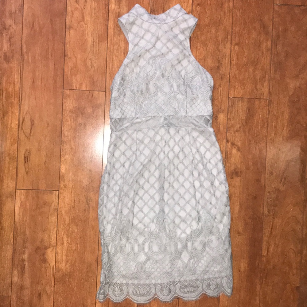 Gray Lace Dress